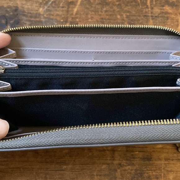 Zac Zac Posen Eartha Checkbook Zip Around Wallet - Taupe with Flowers Zippy - Picture 9 of 12